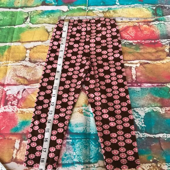 kit + lili‎ Girls Leggings Size 2 Years Brown Pink Flower Print NEW - Picture 7 of 9